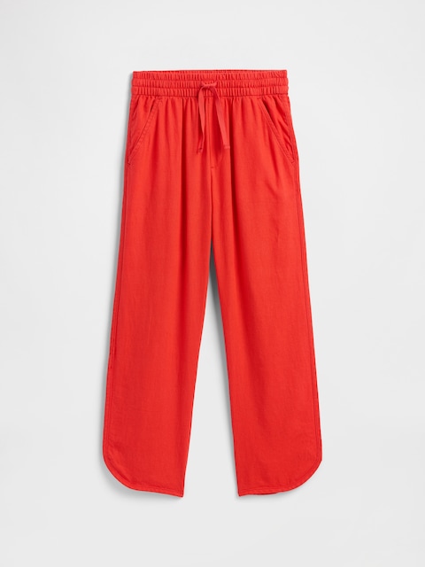 Kids Pull-On Linen-Blend Pants