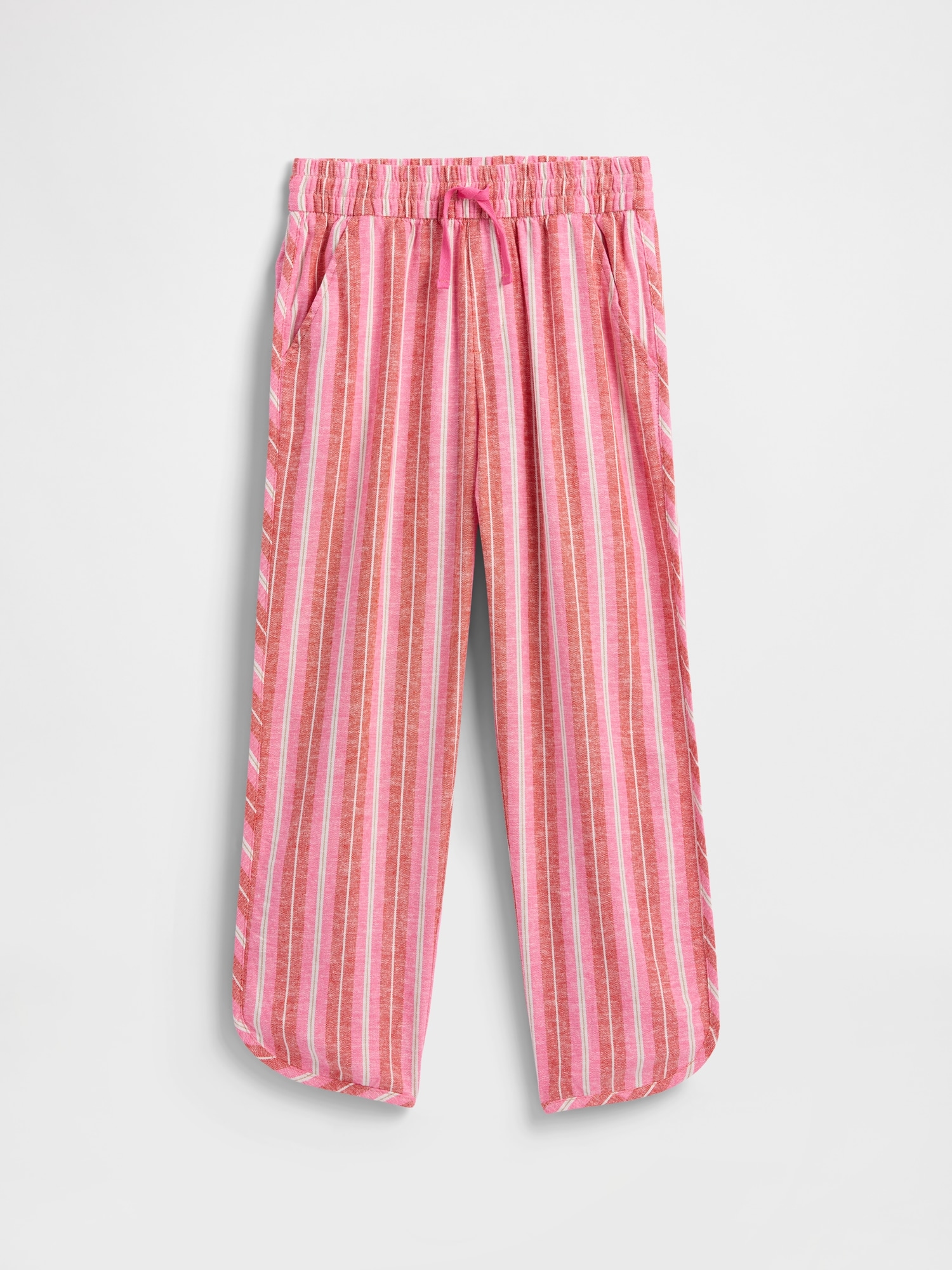 Kids Pull-On Linen-Blend Pants
