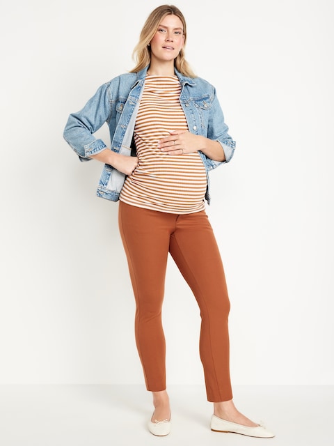 PANTALON DE MATERNITÉ PIXIE À PANNEAU INTÉGRAL, LONGUEUR CHEVILLE