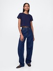 オーガニックコットン ヴィンテージソフト クロップドTシャツ-1