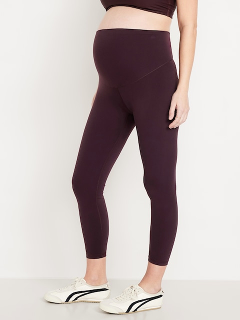 LEGGING STUDIOSMOOTH LONGUEUR 7/8 À PANNEAU COUVRANT DE MATERNITÉ
