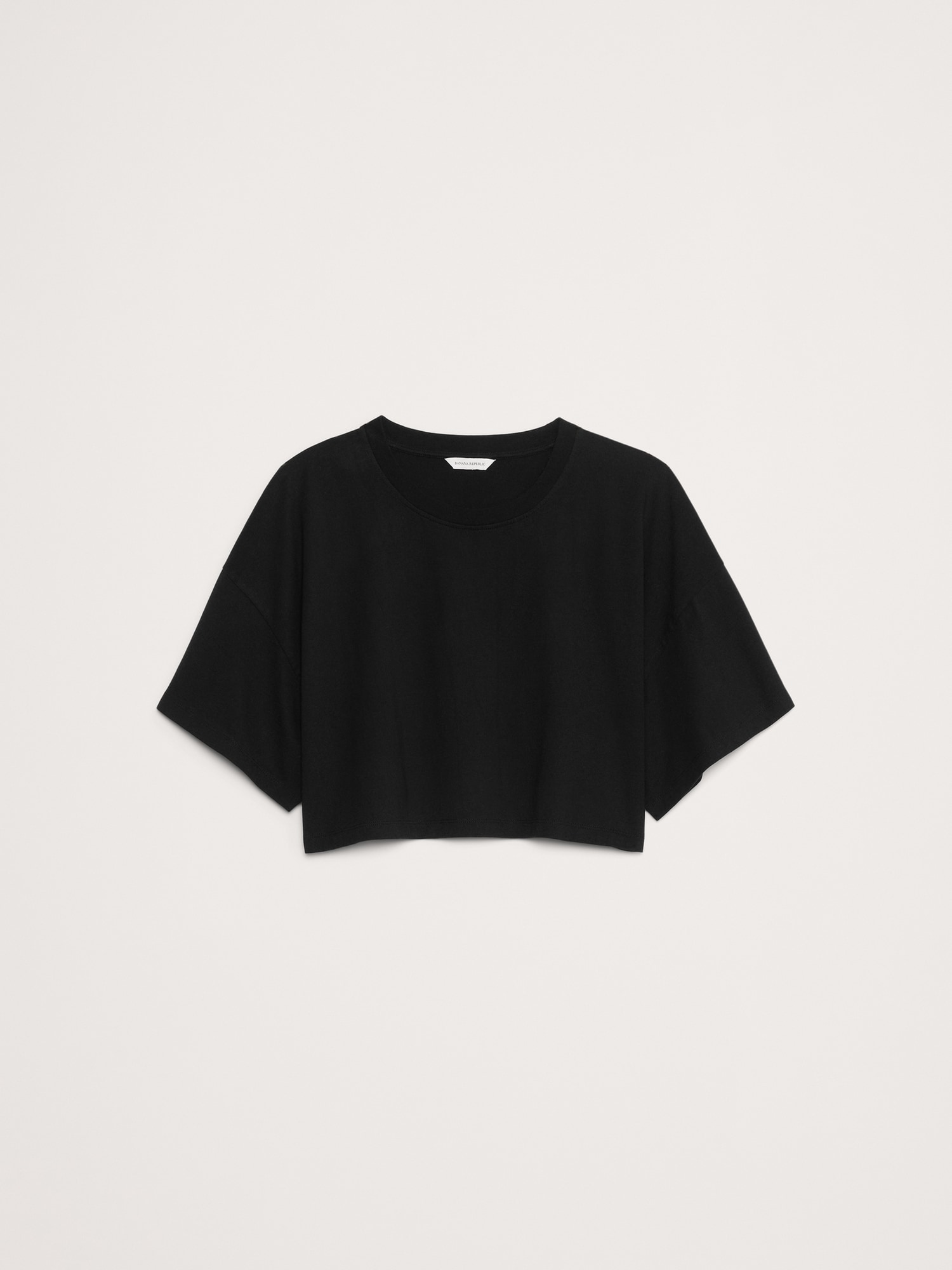 オーバーサイズ ライトウェイトコットン クロップドTシャツ-3