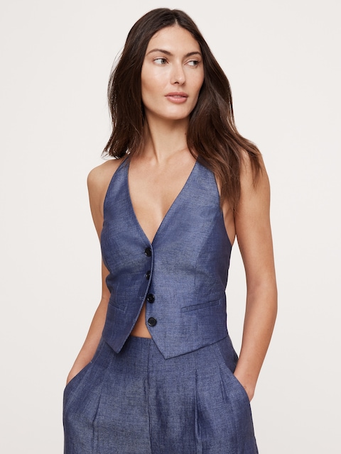Linen Halter Vest