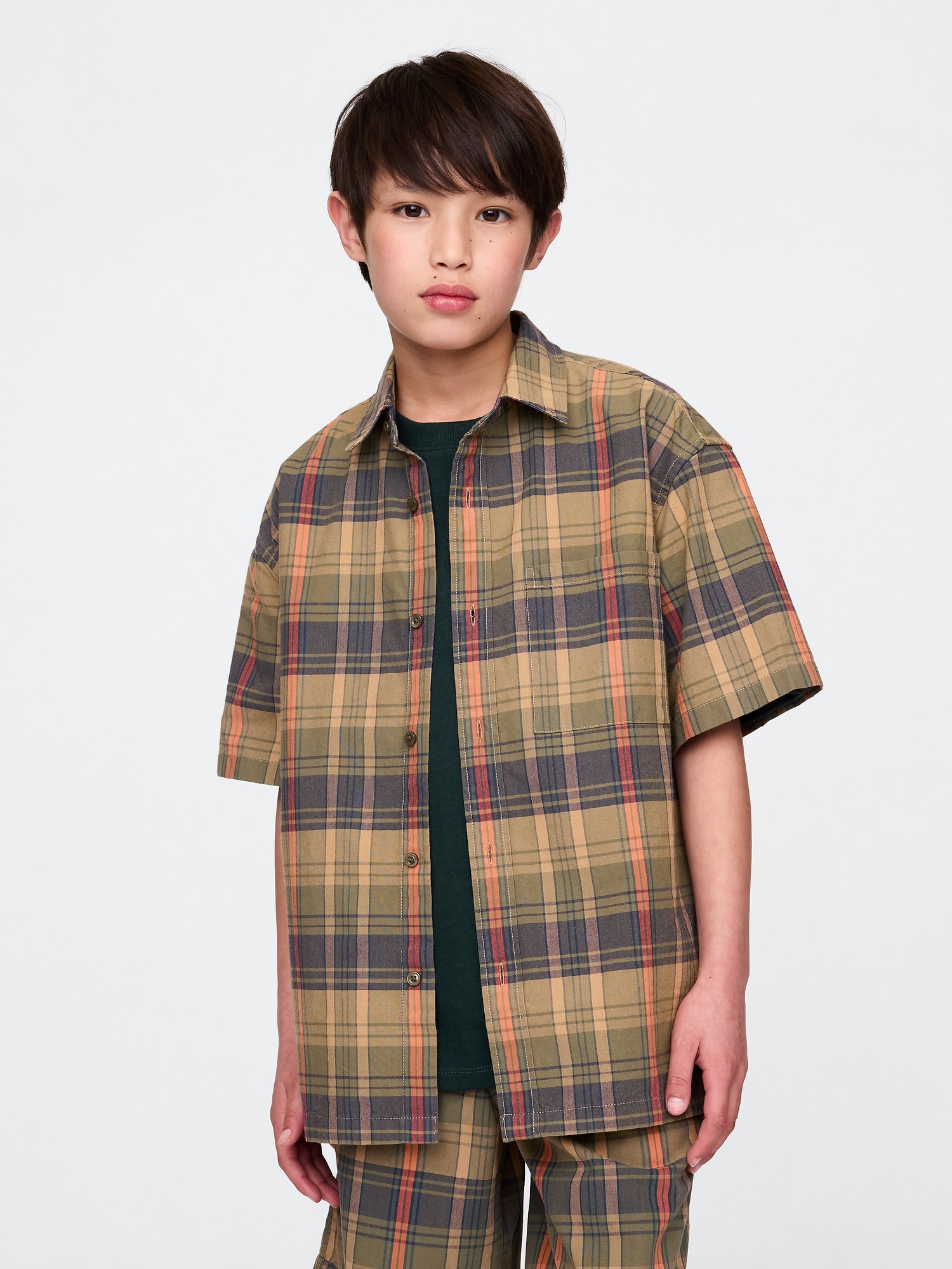 Gap リラックス プレイドシャツ (キッズ) Gap リラックス プレイドシャツ (キッズ)