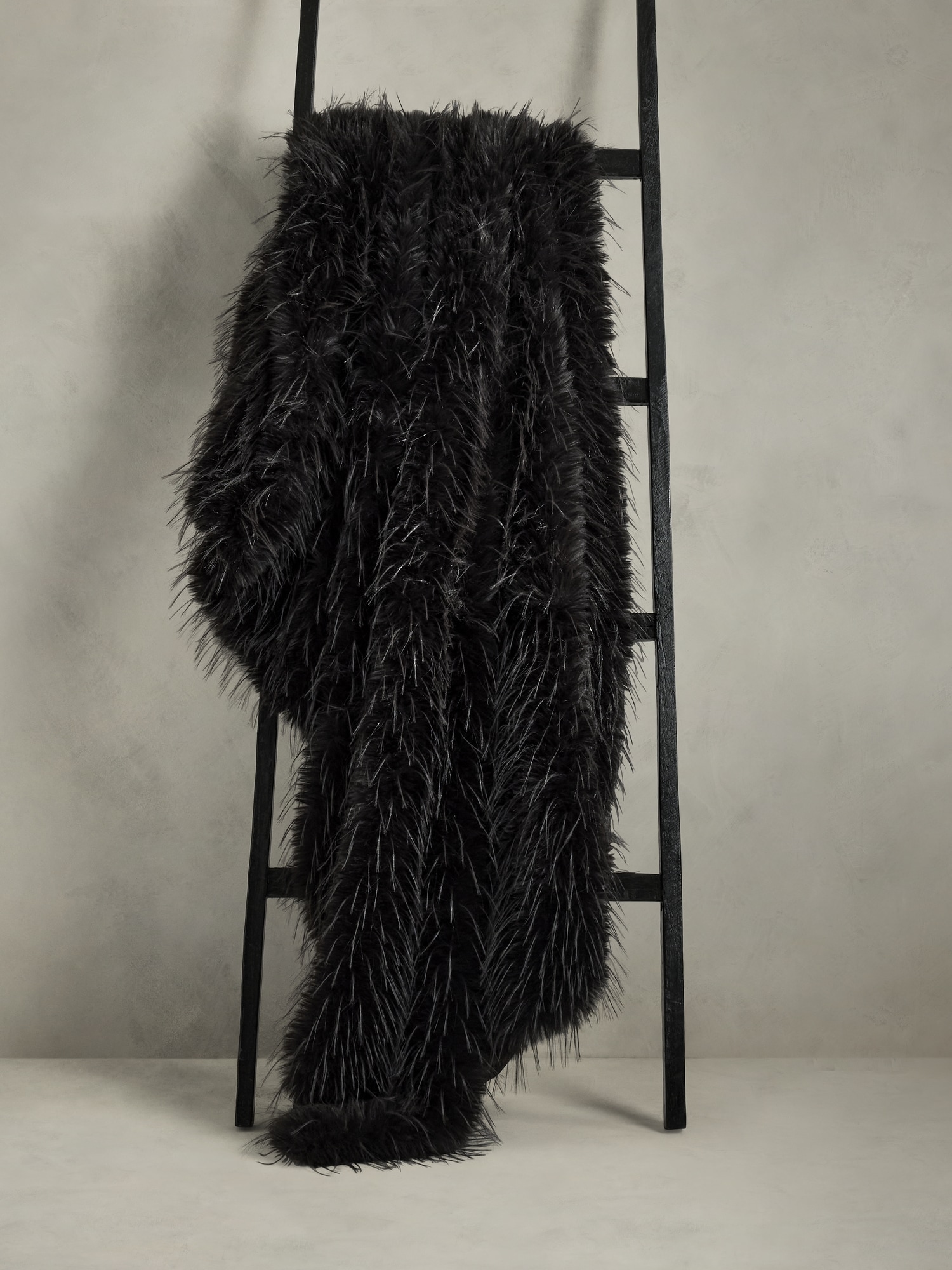 Tipped Faux Fur Throw