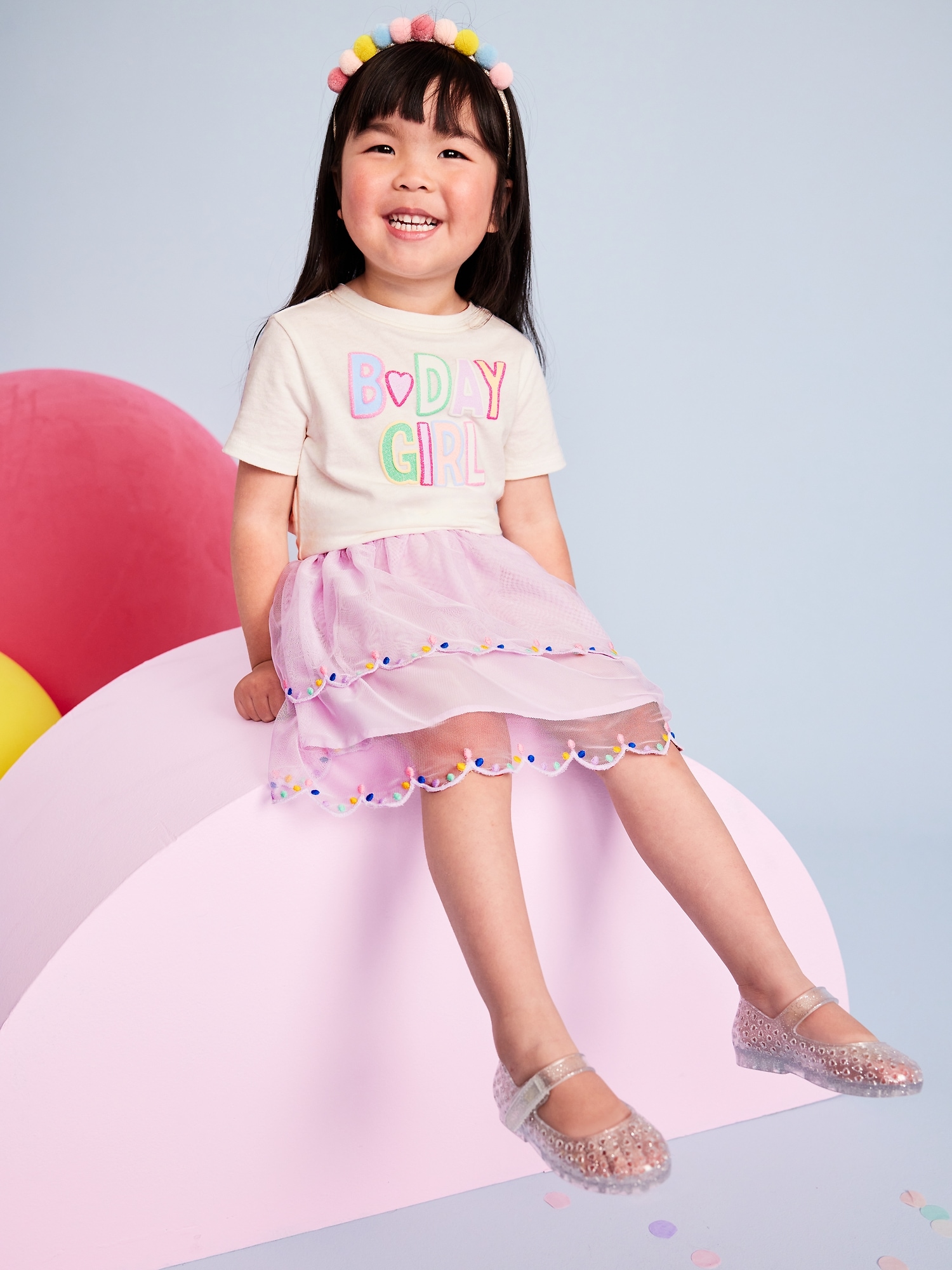 T-SHIRT À IMPRIMÉ D'ANNIVERSAIRE POUR TOUTE-PETITE FILLE