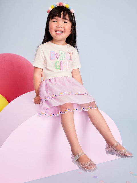 T-SHIRT À IMPRIMÉ D'ANNIVERSAIRE POUR TOUTE-PETITE FILLE