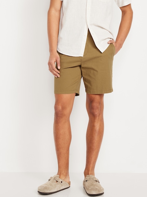 Slim Built-In Flex Rotation Chino Shorts -- 8-inch inseam