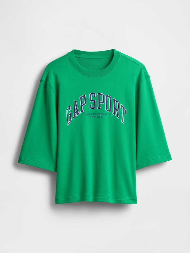 オーバーサイズ GAPグラフィック フレンチテリー クルーネックスウェット-4