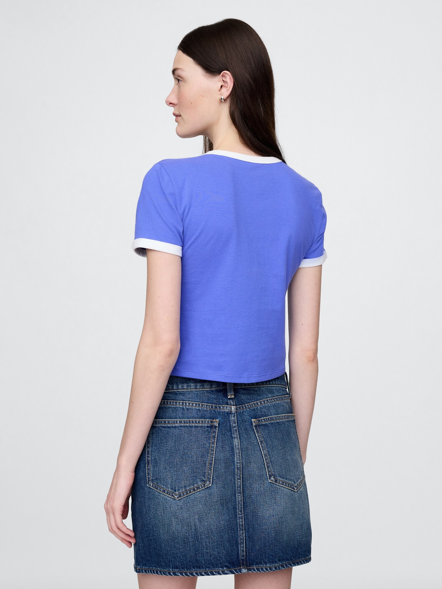 コットンジャージー NEW YORK GAPロゴ シュランケンTシャツ-3