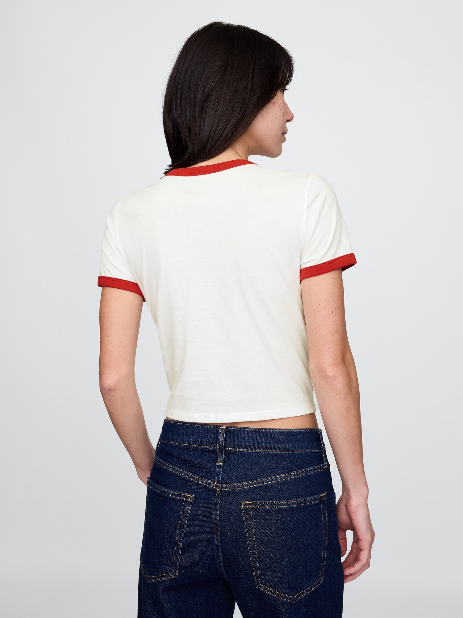 コットンジャージー グラフィック シュランケンTシャツ-3