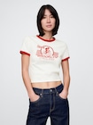 コットンジャージー グラフィック シュランケンTシャツ-0