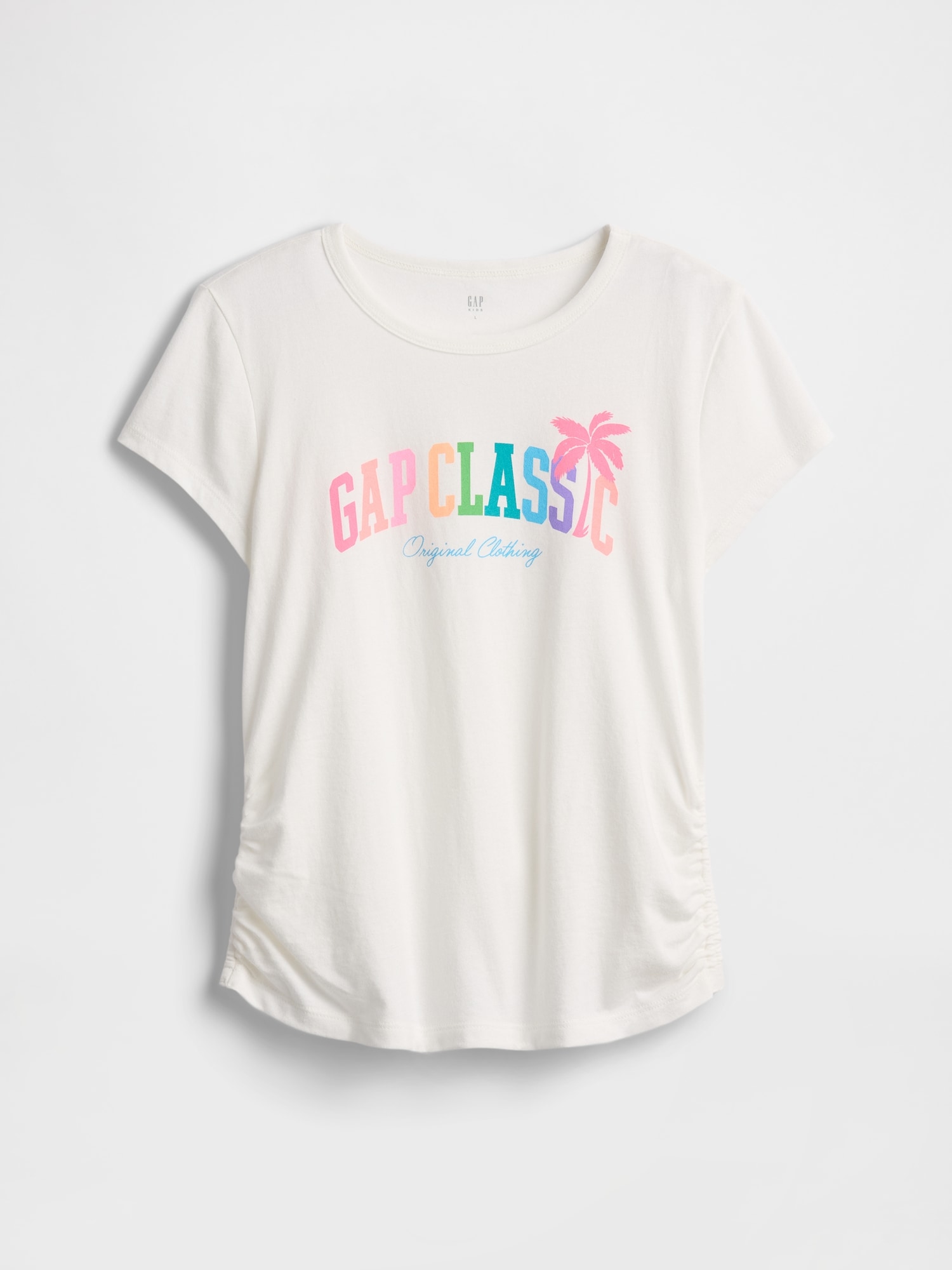 Kids Ruched Gap Logo T-Shirt