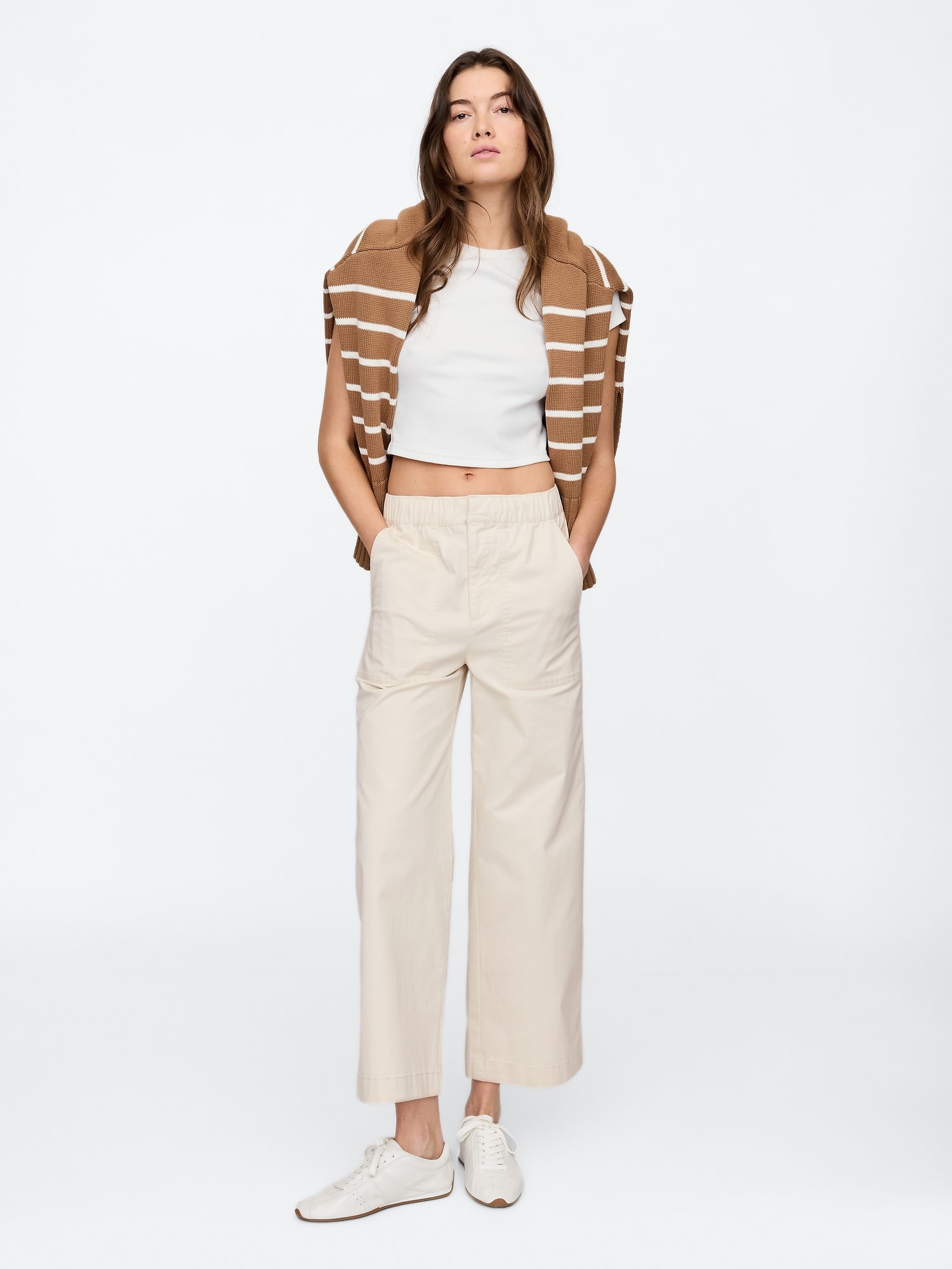 High Rise Easy Wide-Leg Khakis