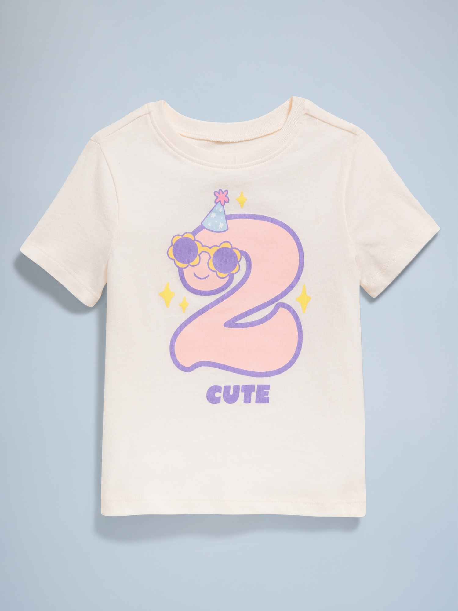 T-SHIRT À IMPRIMÉ D'ANNIVERSAIRE POUR TOUTE-PETITE FILLE
