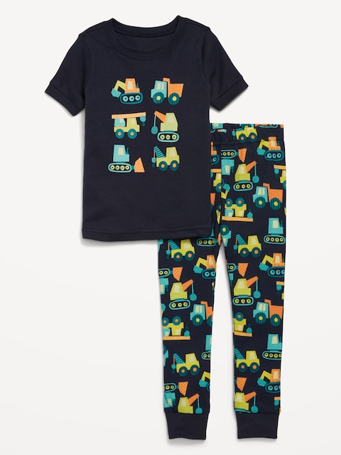 Snug-Fit Graphic Pajama Set for Toddler & Baby