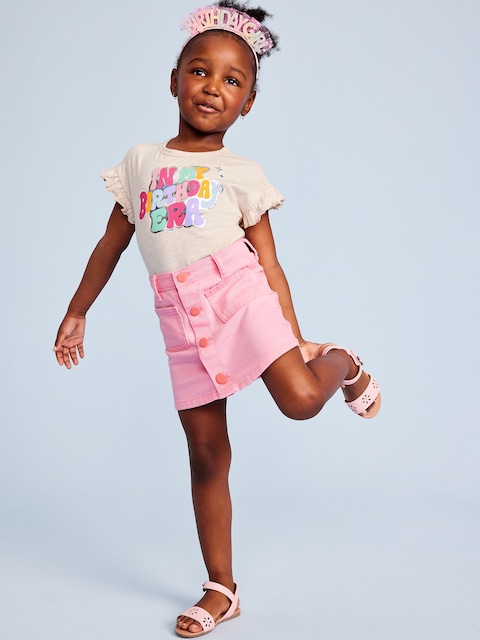 Birthday Graphic T-Shirt for Toddler Girls