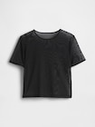 メッシュ クロップドTシャツ-4