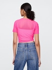 メッシュ クロップドTシャツ-3