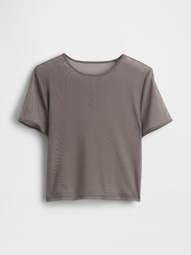 メッシュ クロップドTシャツ-4