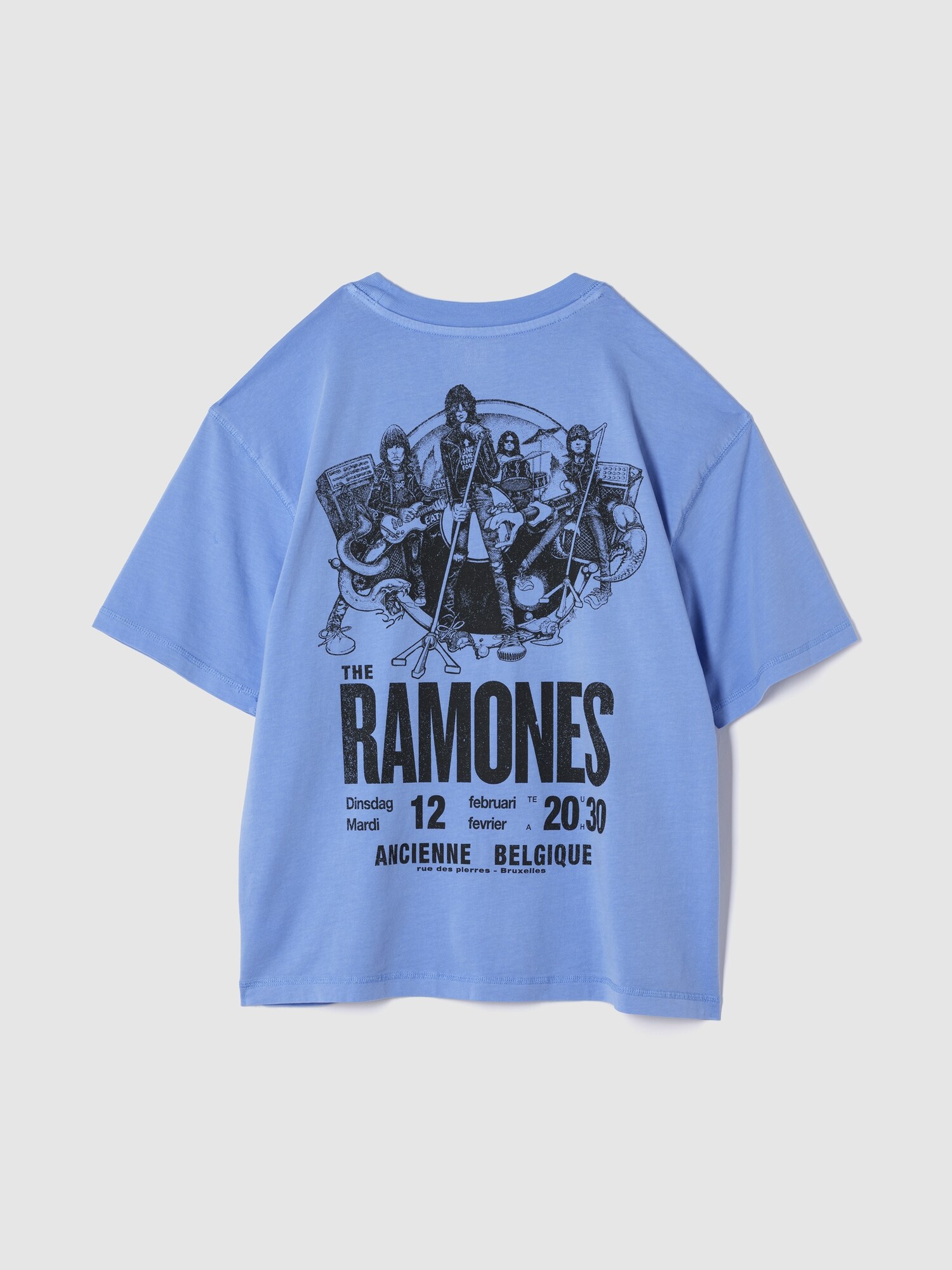 ヘビーウェイト クロップド ラモーンズ グラフィックTシャツ-5