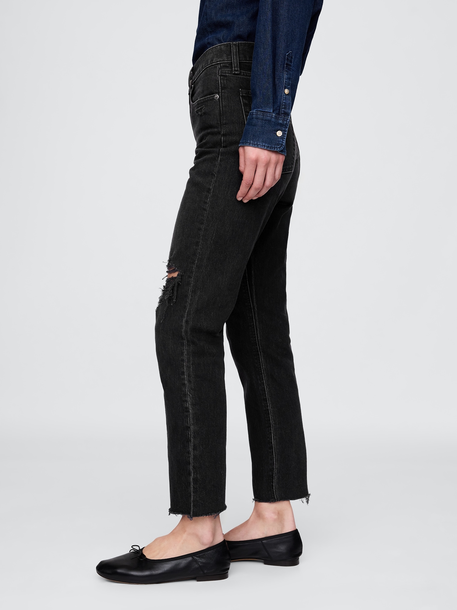 High Rise Cheeky Straight Jeans
