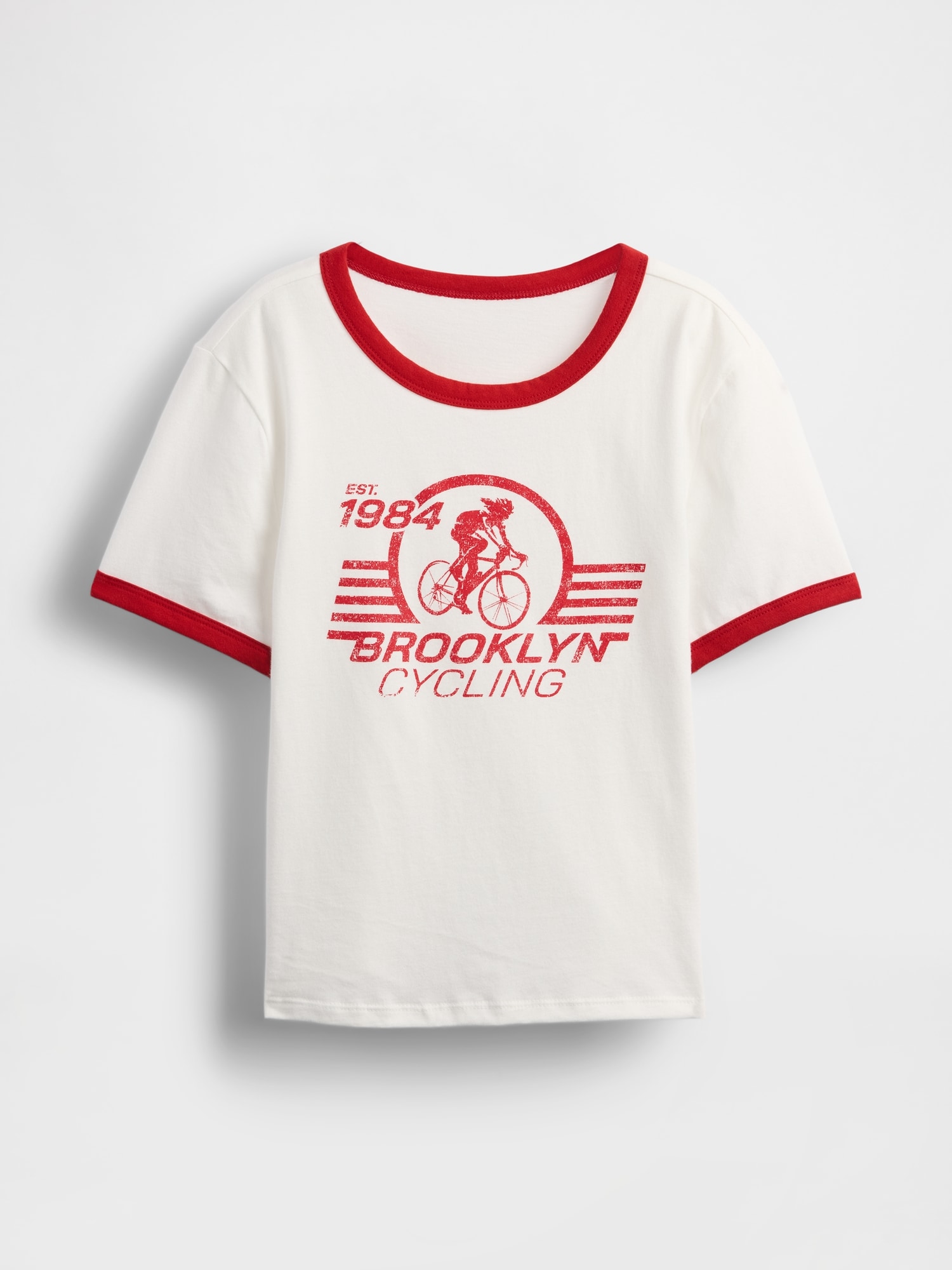 コットンジャージー グラフィック シュランケンTシャツ-4