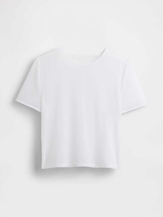 メッシュ クロップドTシャツ-4