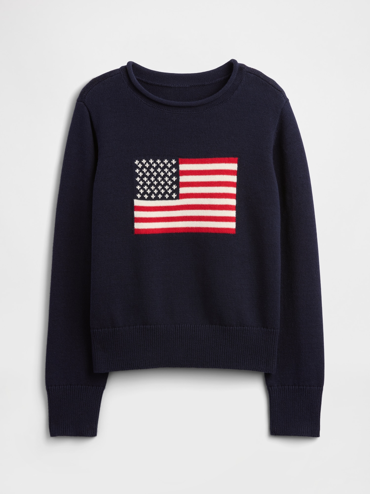 Kids Relaxed Rollneck Intarsia Sweater