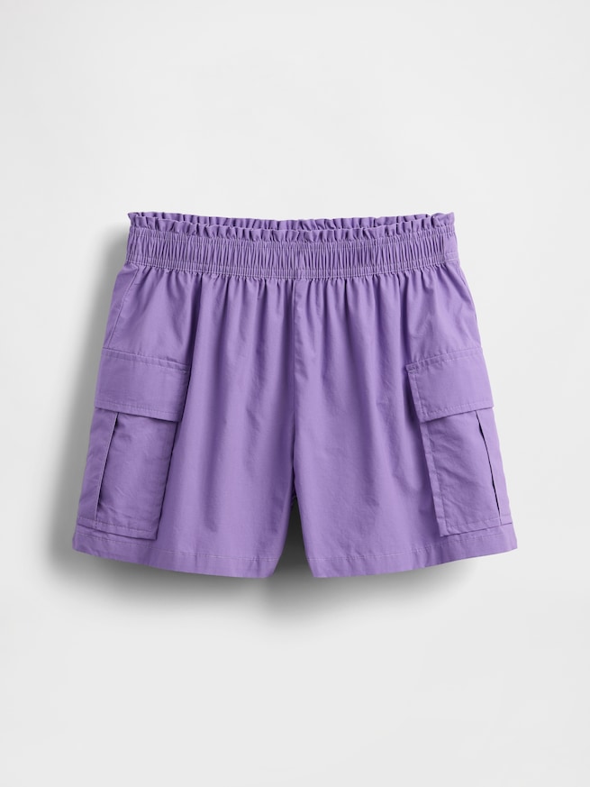 ポプリン イージーウエスト カーゴショートパンツ (キッズ)-1