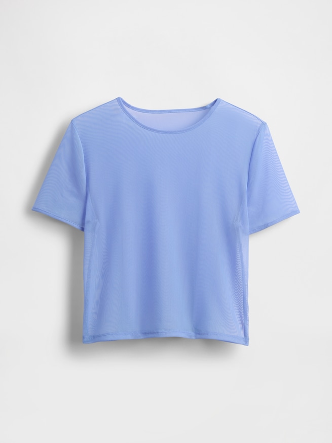 メッシュ クロップドTシャツ-4