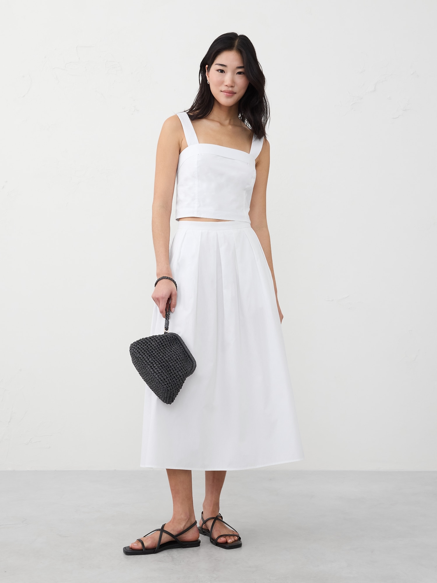 Cross-Back Cropped Top