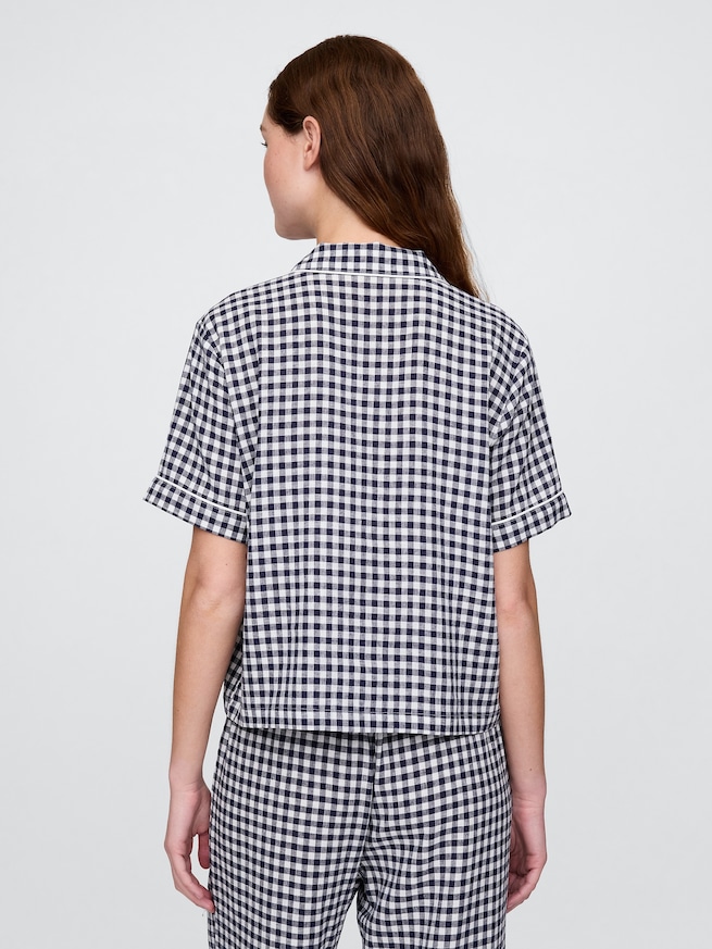 リネン混パジャマシャツ-3