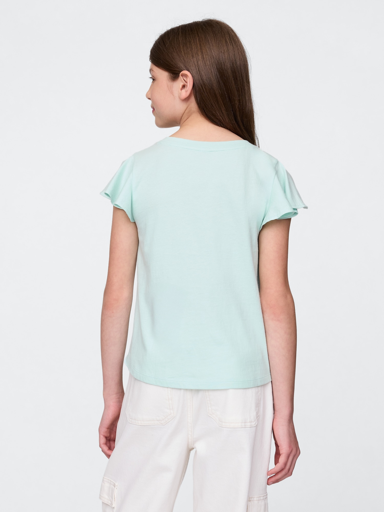 GapKids x ディズニー フラッタースリーブ グラフィックTシャツ-2