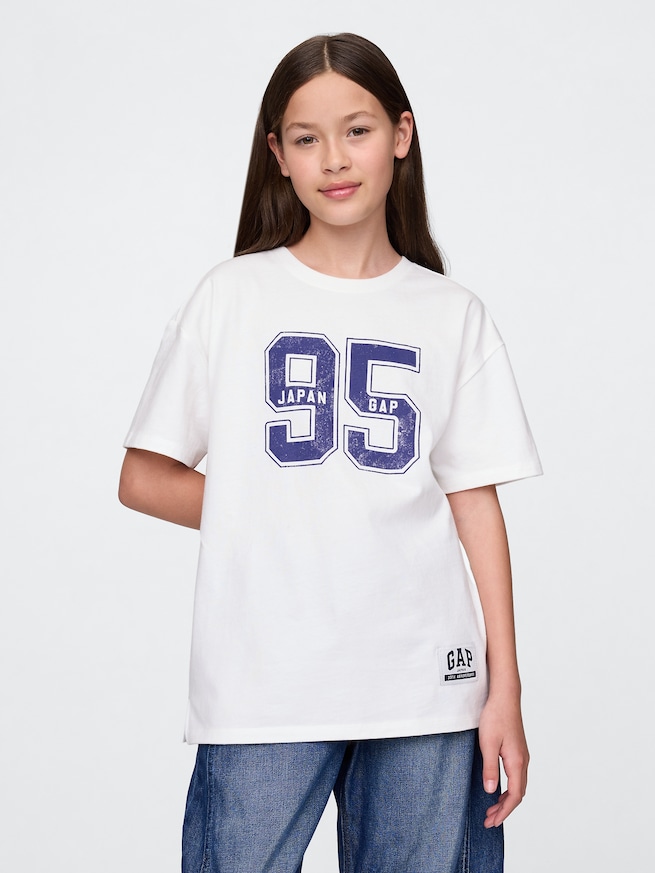 オーバーサイズ GAPロゴ チュニックTシャツ (キッズ)-0