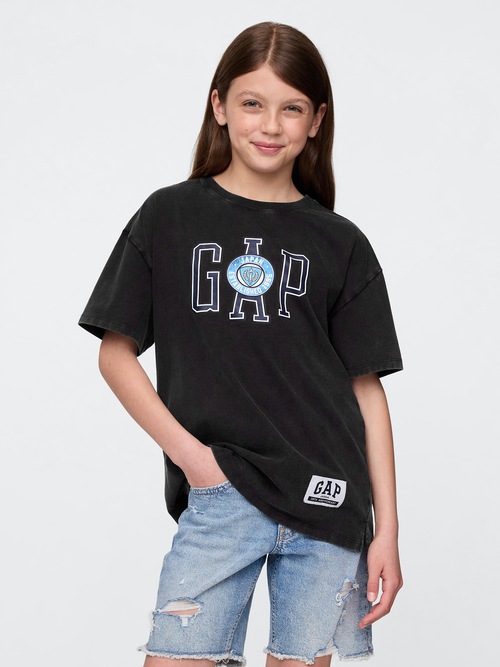 30th アニバーサリー オーバーサイズ GAPロゴ チュニックTシャツ (キッズ)