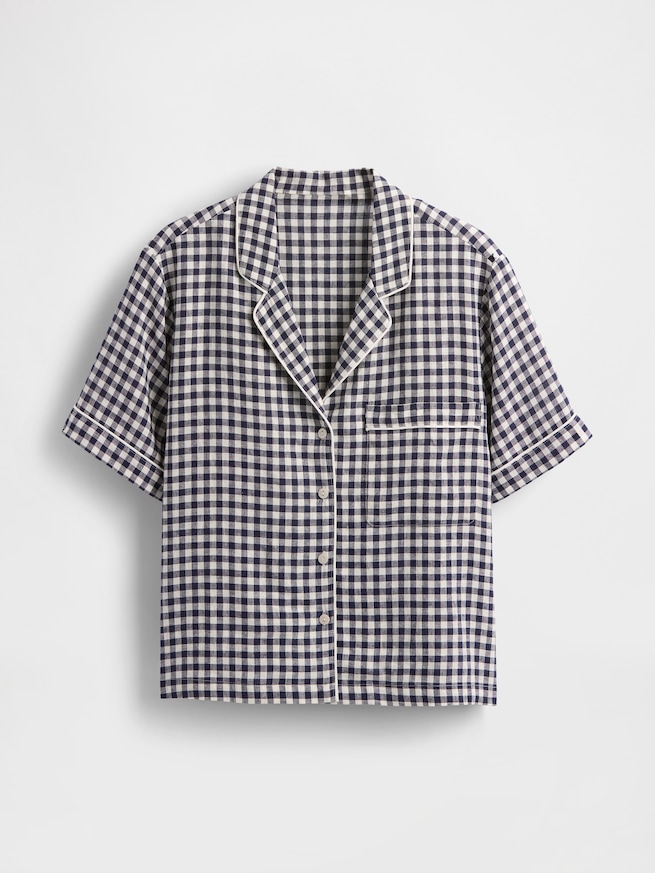 リネン混パジャマシャツ-4