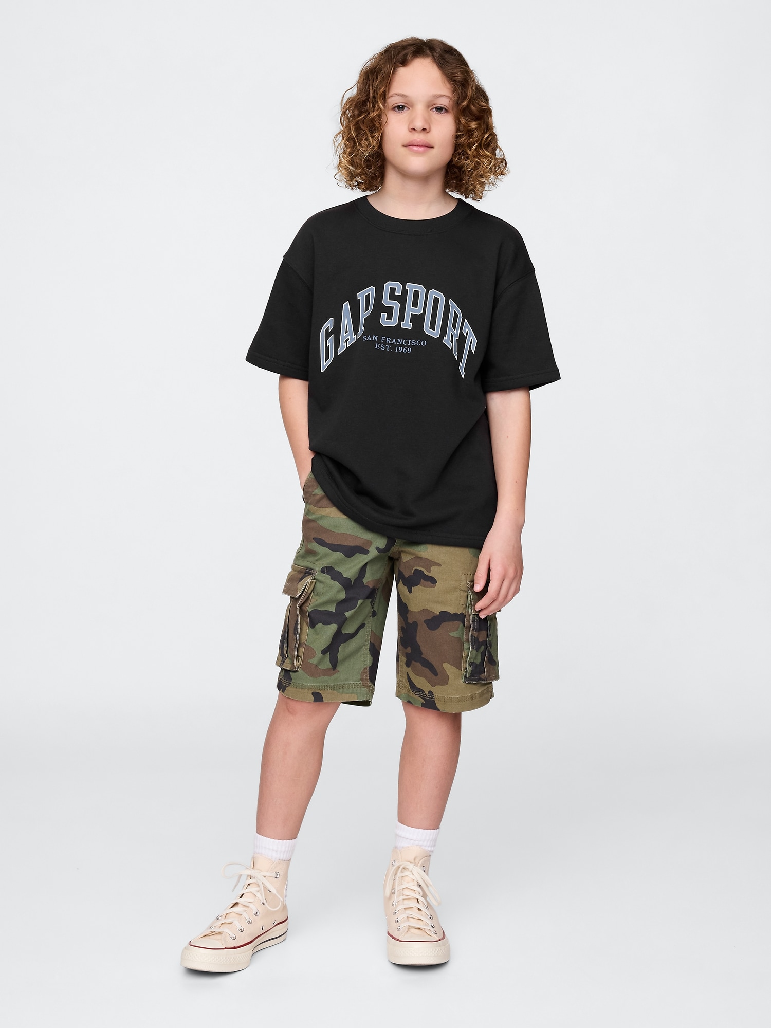 リラックス GAPグラフィック テリーTシャツ-3