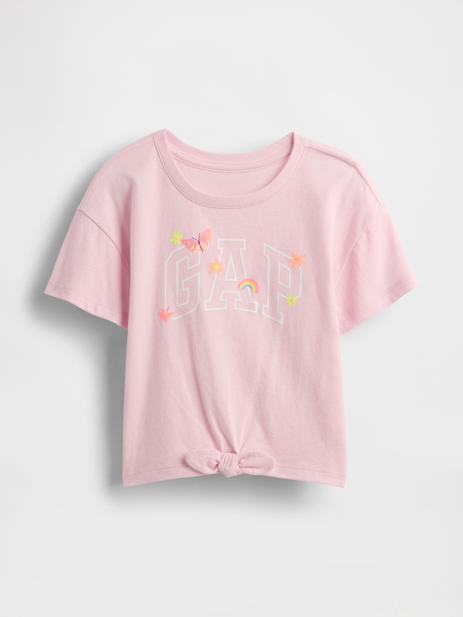 babyGap リラックス 裾結び グラフィックTシャツ-0