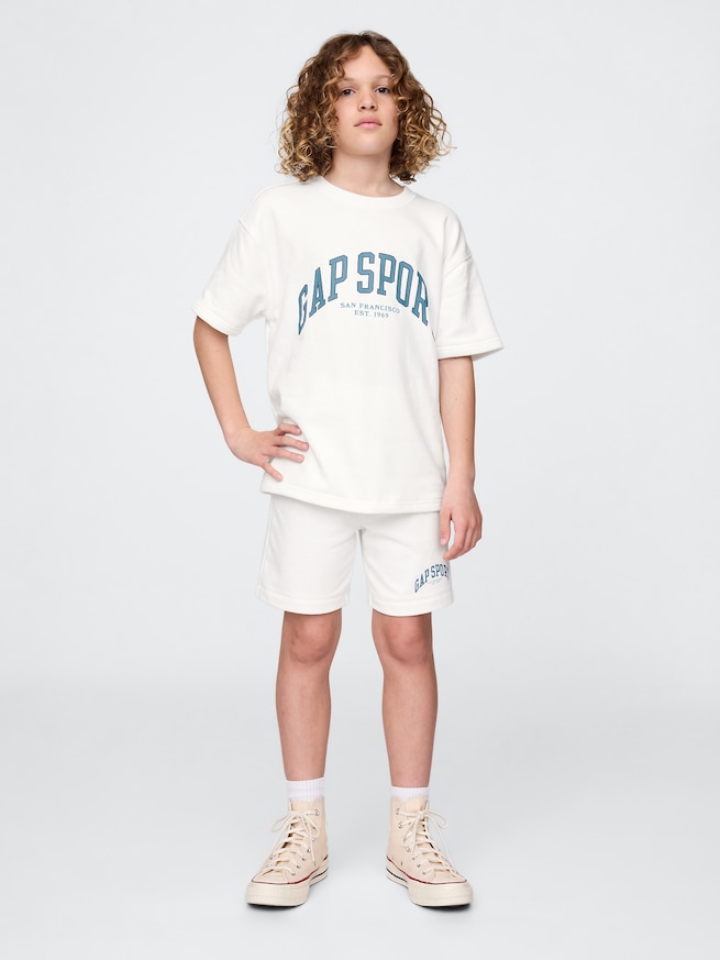 リラックス GAPロゴ グラフィック プルオンショートパンツ (キッズ)-0