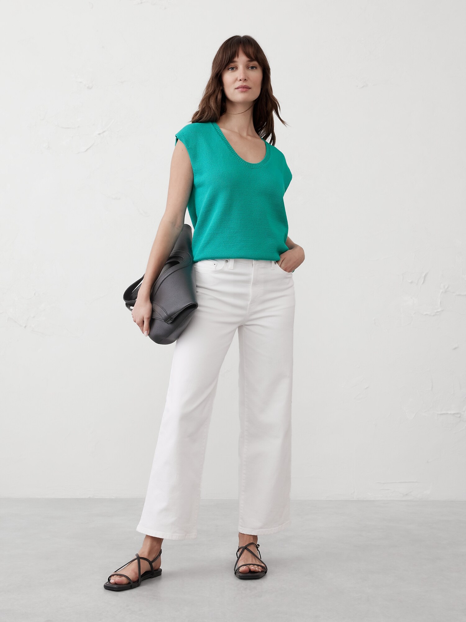 Scoop-Neck Pullover Sweater