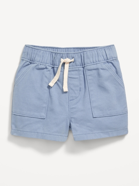 Pull-On Twill Utility Shorts for Baby