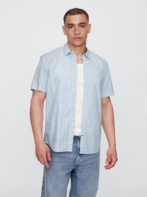 Stretch Poplin Shirt in Standard Fit
