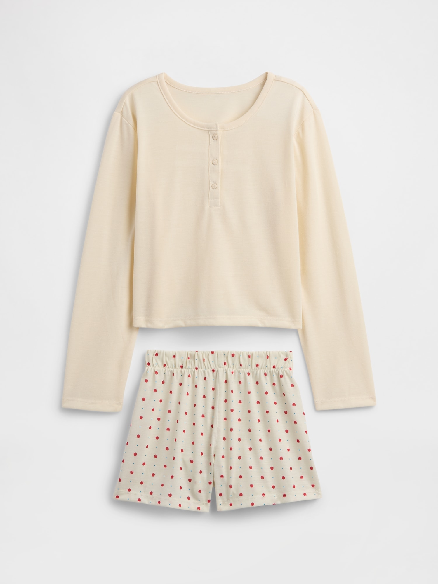 Kids 100% Recycled Henley PJ Set