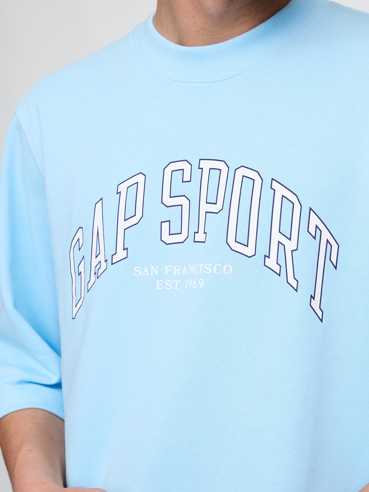 オーバーサイズ GAPグラフィック フレンチテリー クルーネックスウェット-3