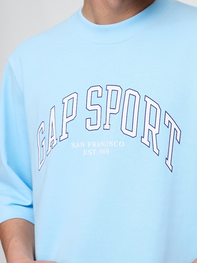 オーバーサイズ GAPグラフィック フレンチテリー クルーネックスウェット-3