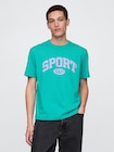 GAP SPORTロゴ リラックスTシャツ-0