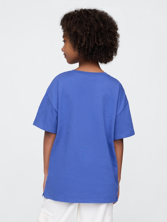 オーバーサイズ GAPロゴ チュニックTシャツ (キッズ)-2