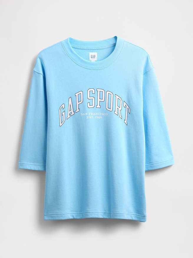 オーバーサイズ GAPグラフィック フレンチテリー クルーネックスウェット-4
