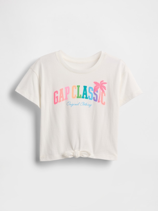 babyGap リラックス 裾結び グラフィックTシャツ-0